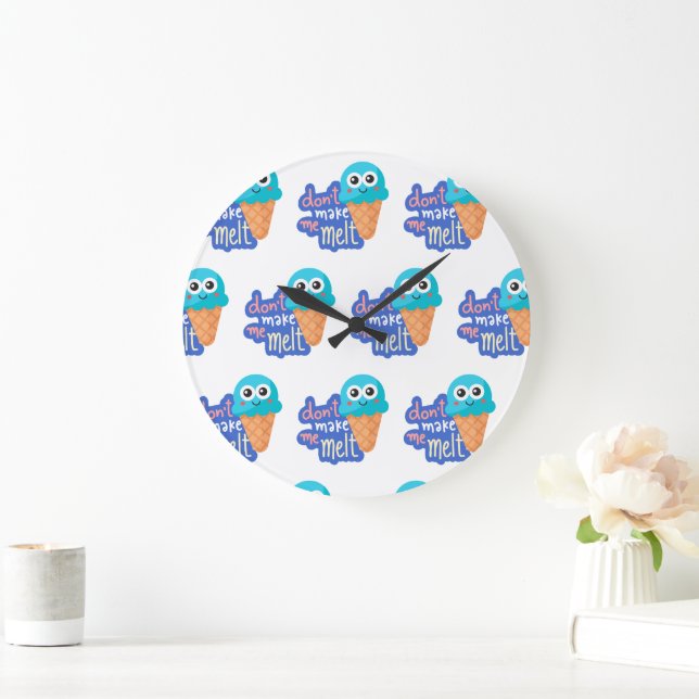 Lass mich Eis schmelzen Große Wanduhr (Zuhause)