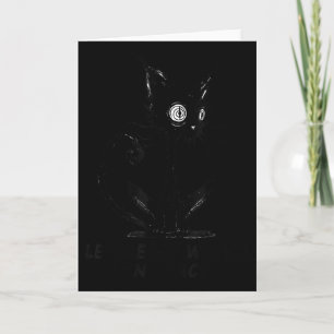 Lass mich in Frieden seltsam sein Schwarze Katze G Karte