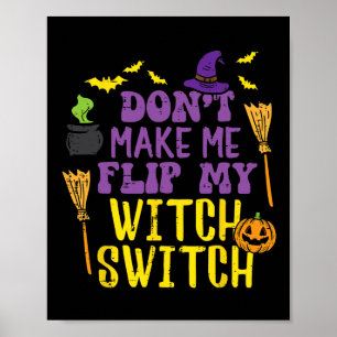 Lass mich kein Hexenschalterwitz Halloween W Gedre Poster