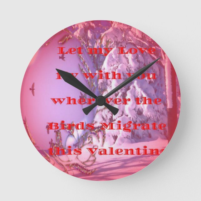 Lass mich mit dir zu valentine.png runde wanduhr (Vorderseite)