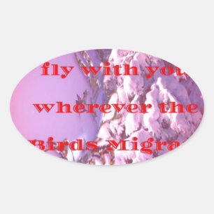 Lass mich mit dir zum Valentinstag fliegen.png Ovaler Aufkleber