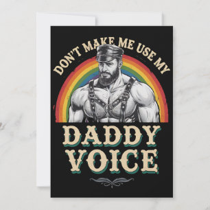 Lass mich nicht meinen Daddy Voice Gay LGBTQ benut Einladung