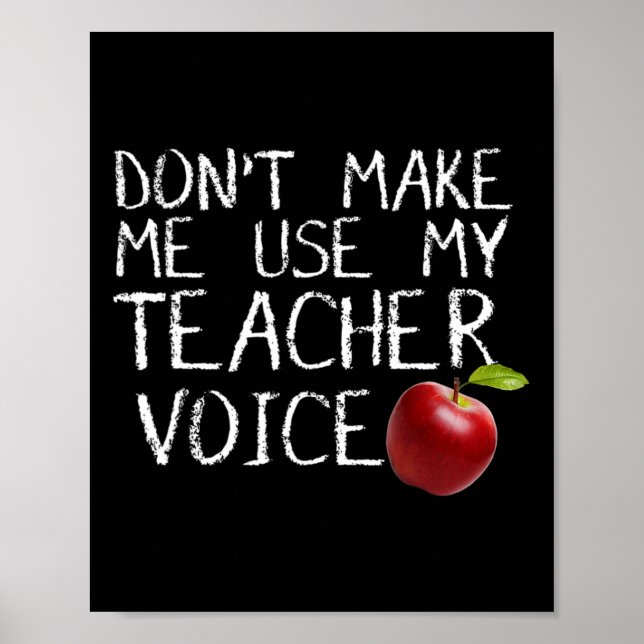 Lass mich nicht meinen Teacher Voice Fun benutzen Poster (Vorne)
