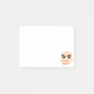 Lass mich strahlen Zitat Süße Retro-Sonnenbrille Post-it Klebezettel