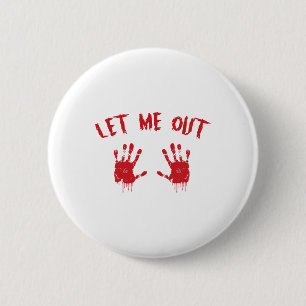 Lass mir blutige Hand drucken schwangere Halloween Button