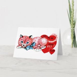 Lass mir, dein Haustier zu sein, Valentine! Feiertagskarte