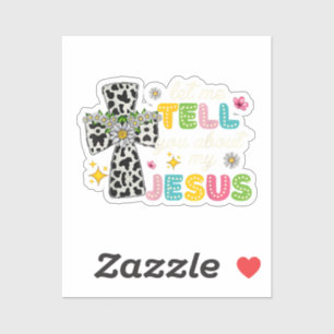 Lass mir erzählen von meinem Jesus Groovy Christli Aufkleber
