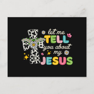 Lass mir erzählen von meinem Jesus Groovy Christli Feiertagspostkarte