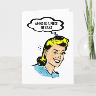 Lass mir Geburtstagskarte mit Kuchen essen Karte