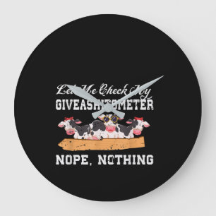 Lass mir Karo mein Giveashitometer Nope, Nichts Ku Große Wanduhr