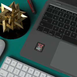 Lass mir, meine Ehefrau Fragen. Spaß Quadratischer Aufkleber