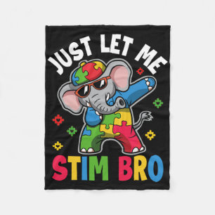 Lass mir Stim Bro Autismus Bewusstsein Elefant Gif Fleecedecke