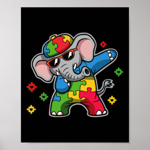 Lass mir Stim Bro Autismus Bewusstsein Elefant Gif Poster