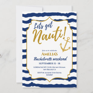 Lass nauti Küsten Bachelorette Wochenende Einladung