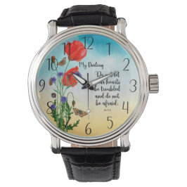 Lass nicht, dass deine Herzen beunruhigt sind Armbanduhr