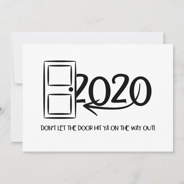 Lass nicht, dass die Tür dir auf dem Weihnachtsaus Einladung (Vorderseite)