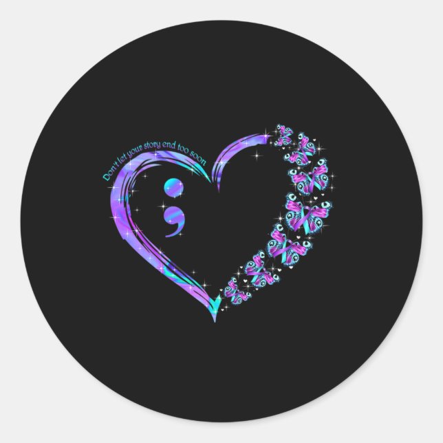 Lass nicht zu schnell dein Story-Ende Runder Aufkleber (Vorderseite)