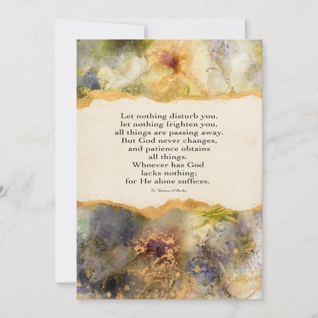 Lass nichts stört dich (Vorderseite)