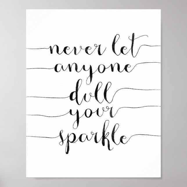 Lass nie jemandem, der deinen Sparkle verwirft Poster (Vorne)