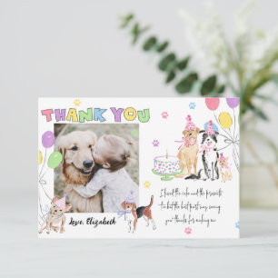 Lass Pawty Dog Erstes Geburtstag Foto Dankeschön K Einladung