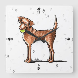 Lass Play Chessie Quadratische Wanduhr