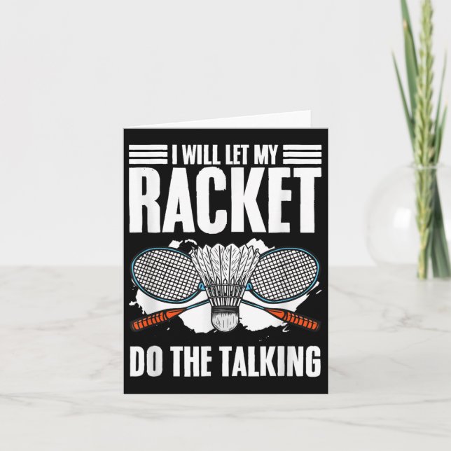 Lass Racket das Talking Shuttle Hobby Badminton. Karte (Vorderseite)