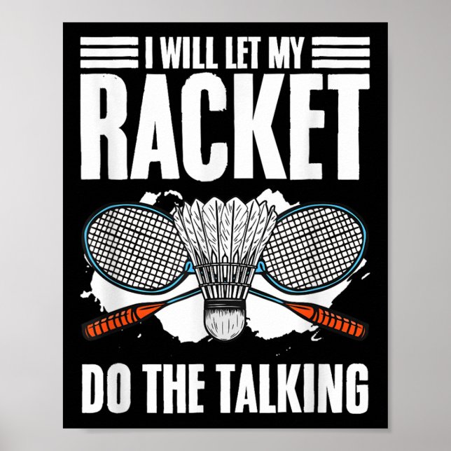 Lass Racket das Talking Shuttle Hobby Badminton. Poster (Vorne)