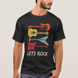Lass Rock Rock'n'Roll Guitar Retro Men Women T-Shirt