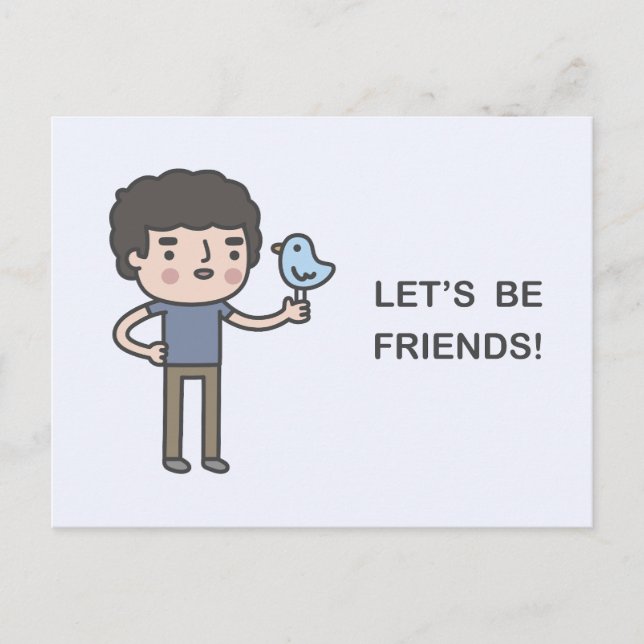 Lass’s Be Friends! Postkarte (Vorderseite)