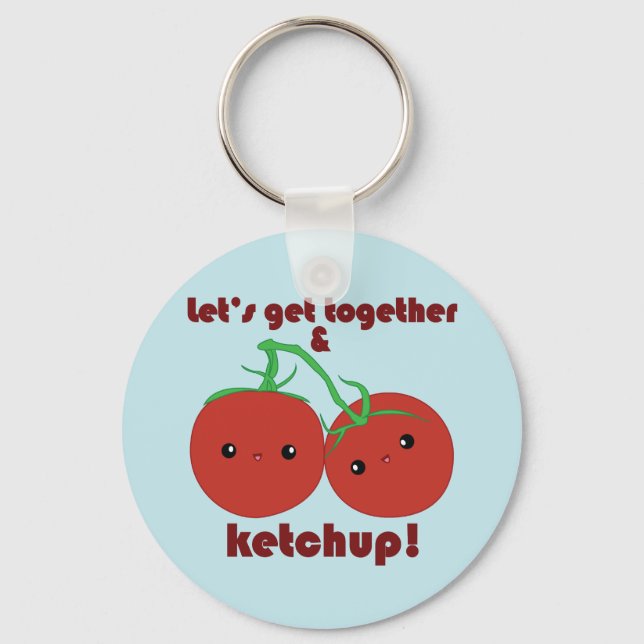 Lass’s Get Together and Ketchup! Kawaii Tomaten Schlüsselanhänger (Vorderseite)