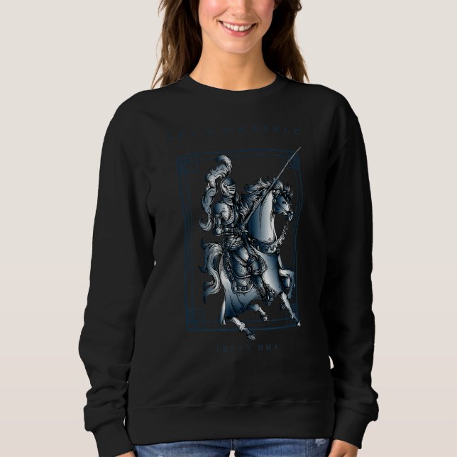Lass S Grapple White Knight Jiu Jitsu Mixed Martia Sweatshirt (Vorderseite)