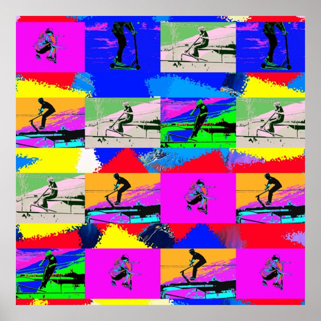 Lass Scoot - Stunt Scooter Rider Poster (Vorne)