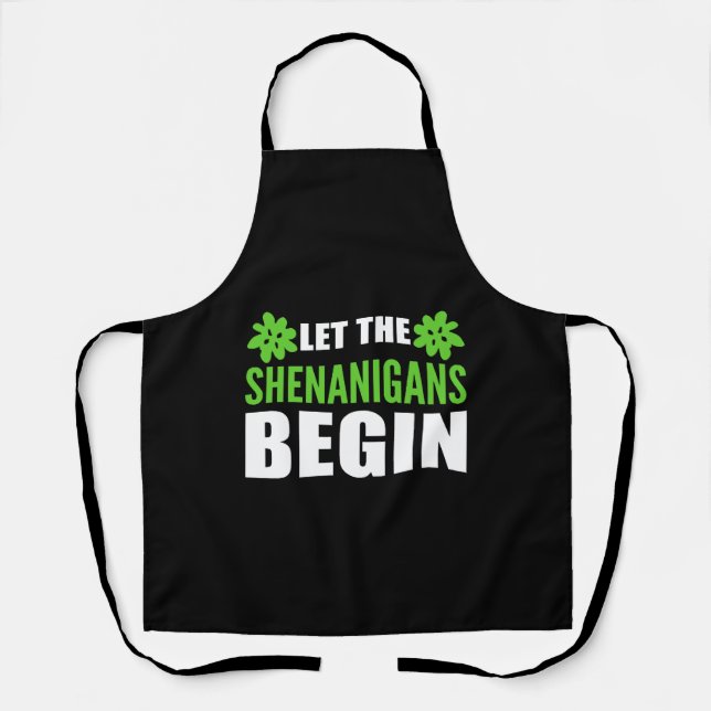 Lass Shenanigans Begin Weed Addict Gift Schürze (Vorderseite)