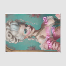 Lass sie essen Cake Marie Antoinette Decoupage Pap Seidenpapier