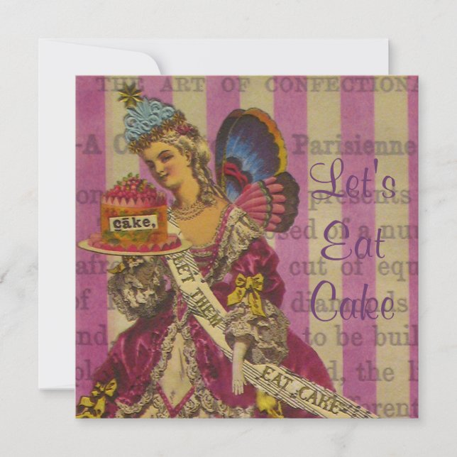 Lass sie essen Kuchen ~ Einladungen (Vorderseite)