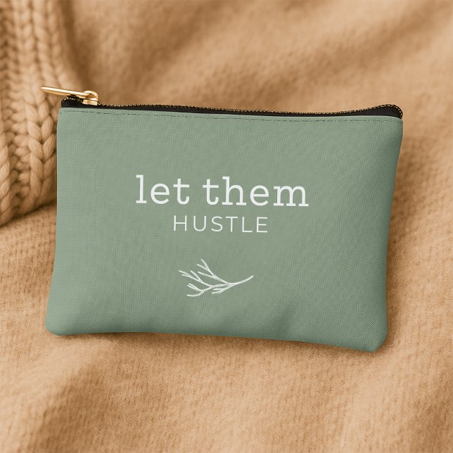 Lass sie Hustle - Soft Rebellion Sage Zipper Pouch Zubehörtasche (Von Creator hochgeladen)