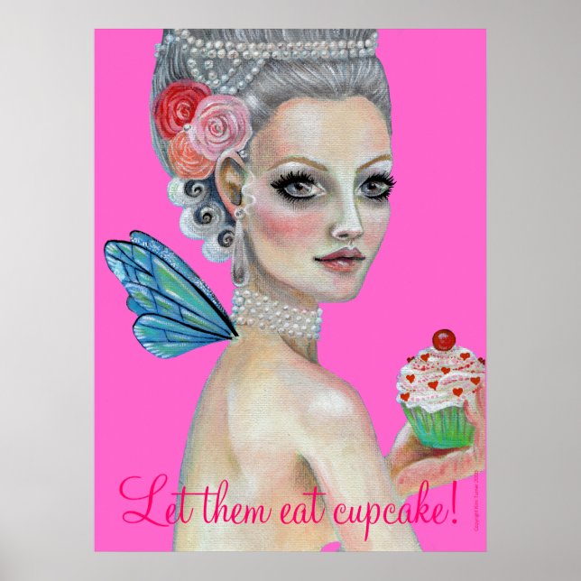 Lass sie Kuchen essen, Lass sie essen cupcake!, .. Poster (Vorne)