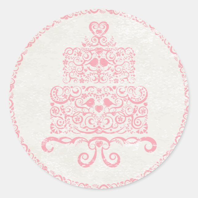 Lass sie Kuchen essen Sticker - Pink (Vorderseite)