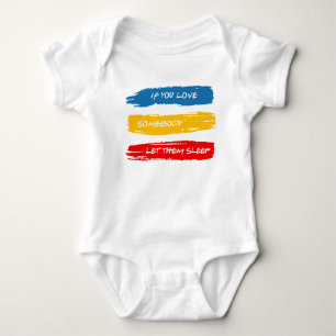 Lass sie schlafend baby strampler