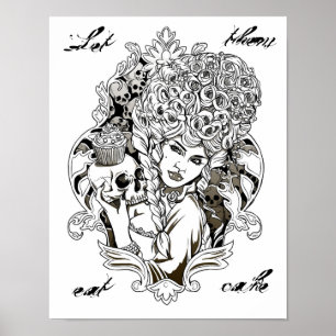 Lass sie zu Kuchen - Original Illustration Poster