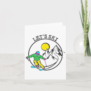 Lass Ski Coole Skiausrüstung für Herren Funny Ski Karte