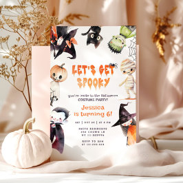 Lass Spooky Niedliche Kinder Kostüm Party Hallowee Einladung