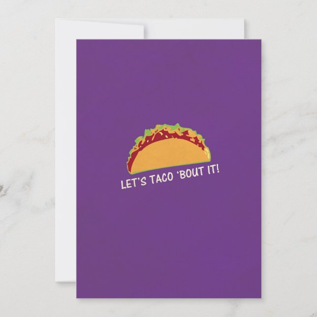 Lass Taco 'bout it Funny Taco Slogan (Vorderseite)
