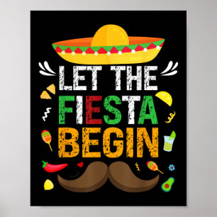 Lass The Fiesta Begin Mexikanisches Party Funny Ci Poster