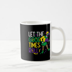 Lass The Good Time Roll Jester Bead Funny Mardi Gr Kaffeetasse