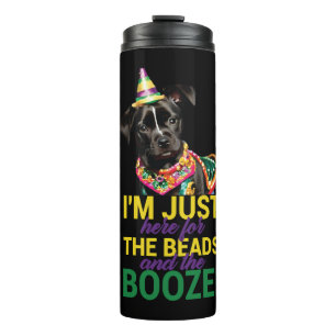 Lass The Good Times Roll - Funny Mardi Gras Hunde Thermosbecher