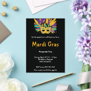 "Lass the Good Times Roll: Mardi Gras Celebration" Acryleinladungen