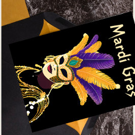 "Lass the Good Times Roll: Mardi Gras Celebration" Postkarte