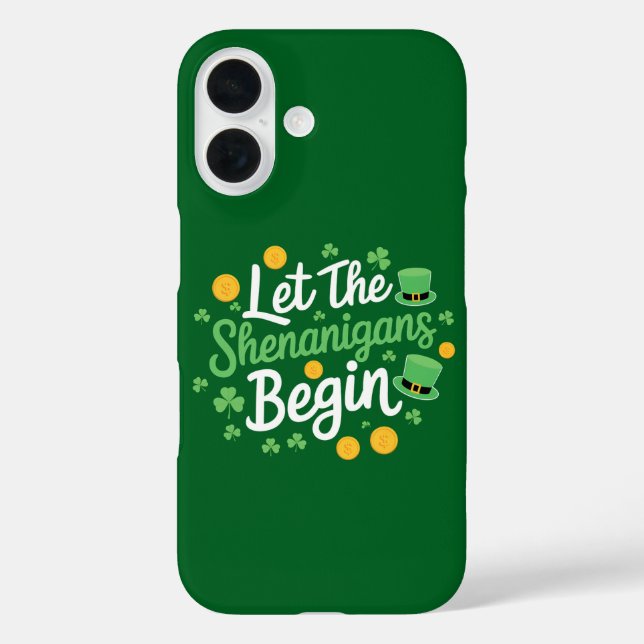 Lass The Shenanigans Begin Funny St Patrick's Day Case-Mate iPhone Hülle (Rückseite)