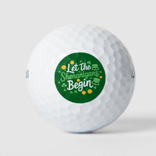 Lass The Shenanigans Begin Funny St Patrick's Day Golfball
